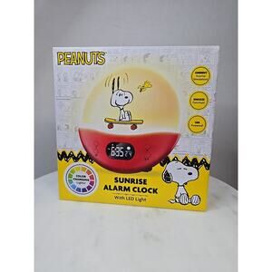 Peanuts New 2025 Snoopy Sunrise Alarm Clock With LED Color Changing